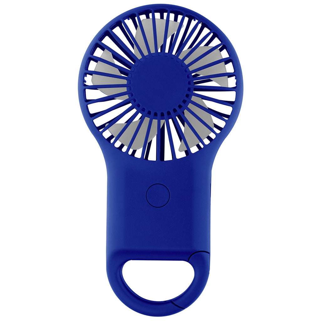 Hit Royal Blue Rechargeable Handheld Fan With Carabiner