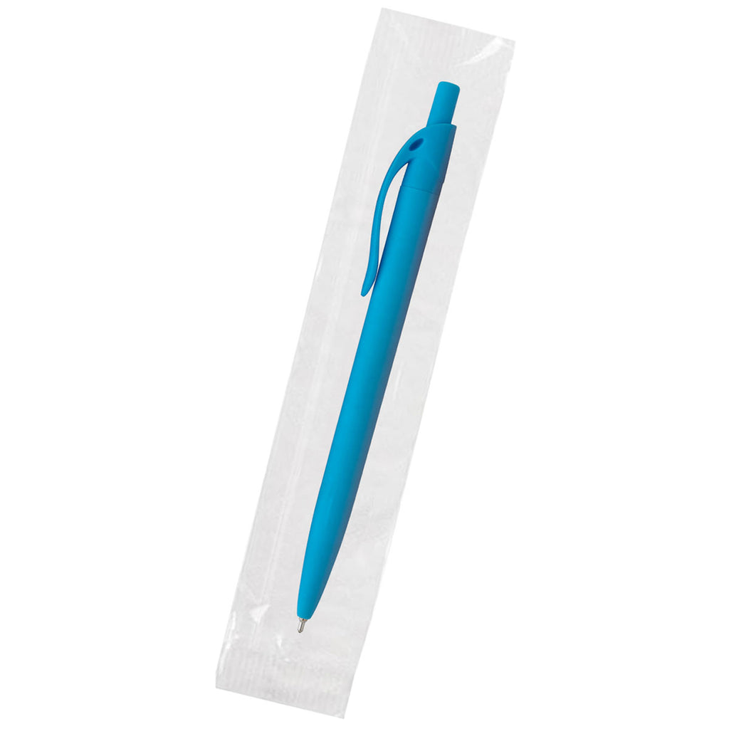 Sleek Write Light Blue Rubberized Pen