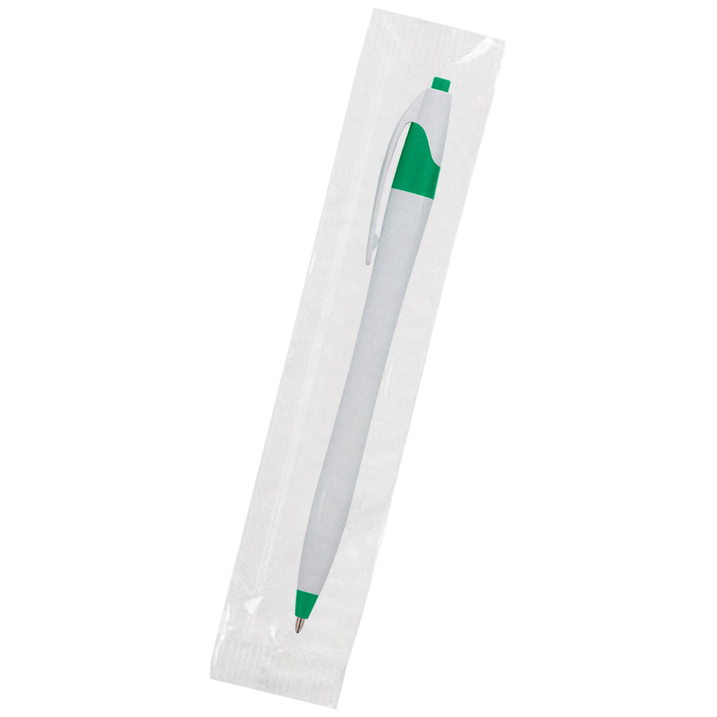 Hit White/Green Dart Pen