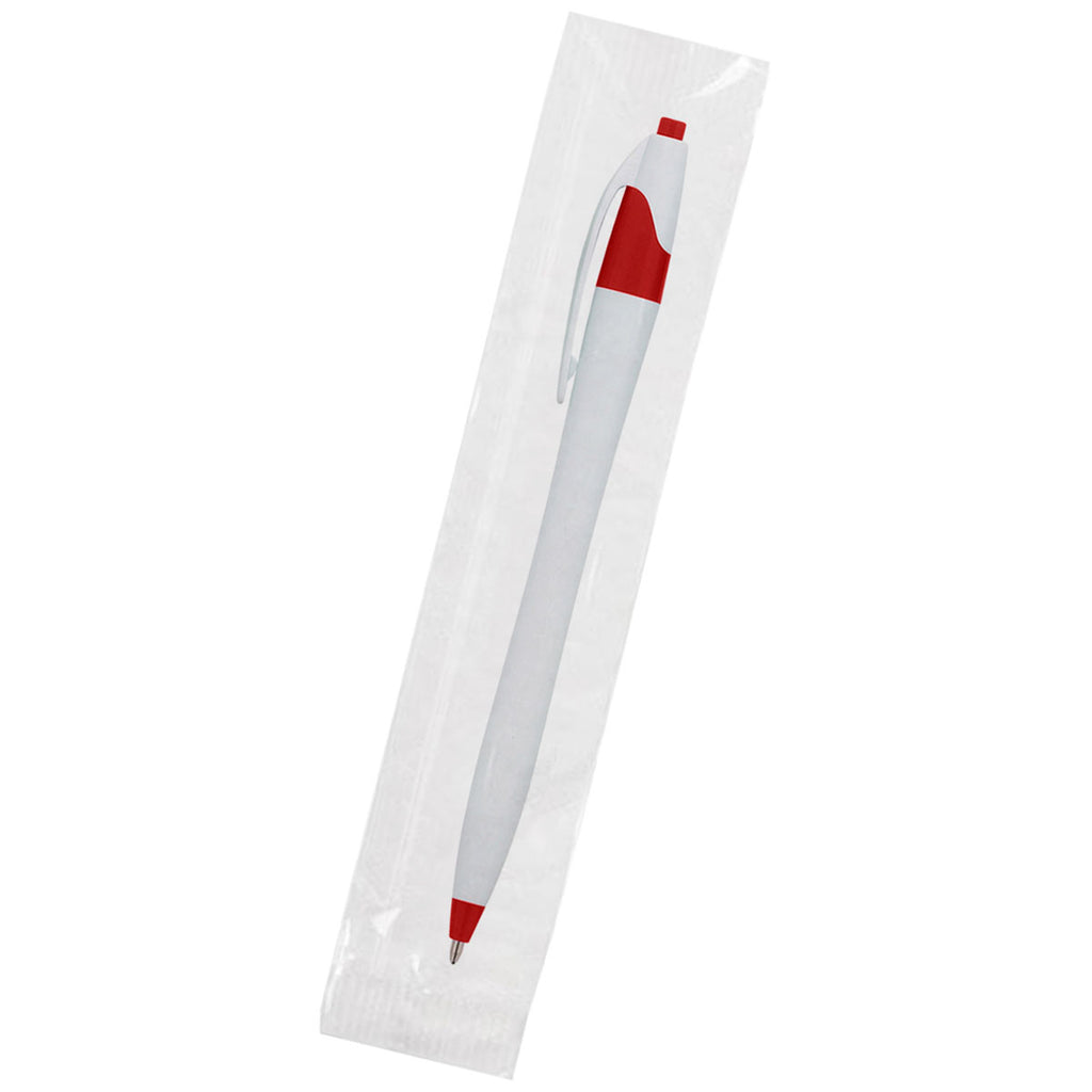 Hit White/Red Dart Pen