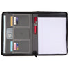 Leed's Grey Puffer Zippered Padfolio with FSC Recycled Paper