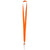 Hit Orange Polyester Lanyard With J-Hook