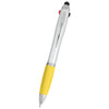 Hit Silver with Yellow 3-In-One Pen with Stylus