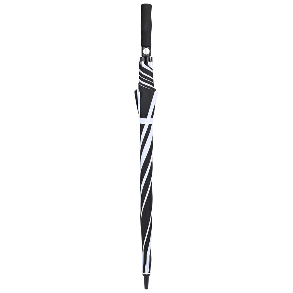 Elements Black/White 60" Recylcled Auto Open Golf Umbrella