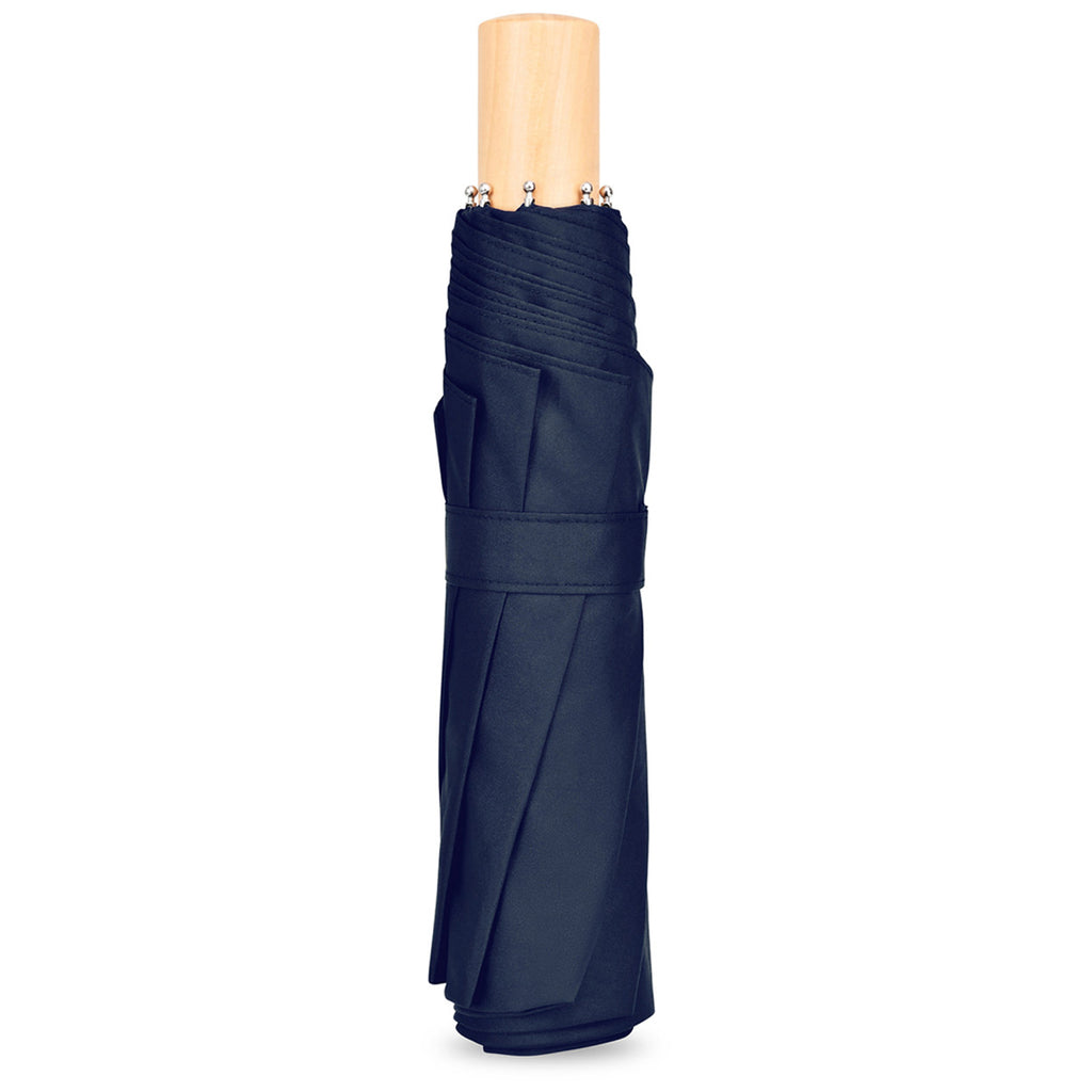 Elements Navy 43" Recycled Manual Folding Umbrella