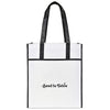 Gemline Black Harlow Laminated Recycled Shopper