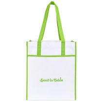 Gemline Lime Green Harlow Laminated Recycled Shopper