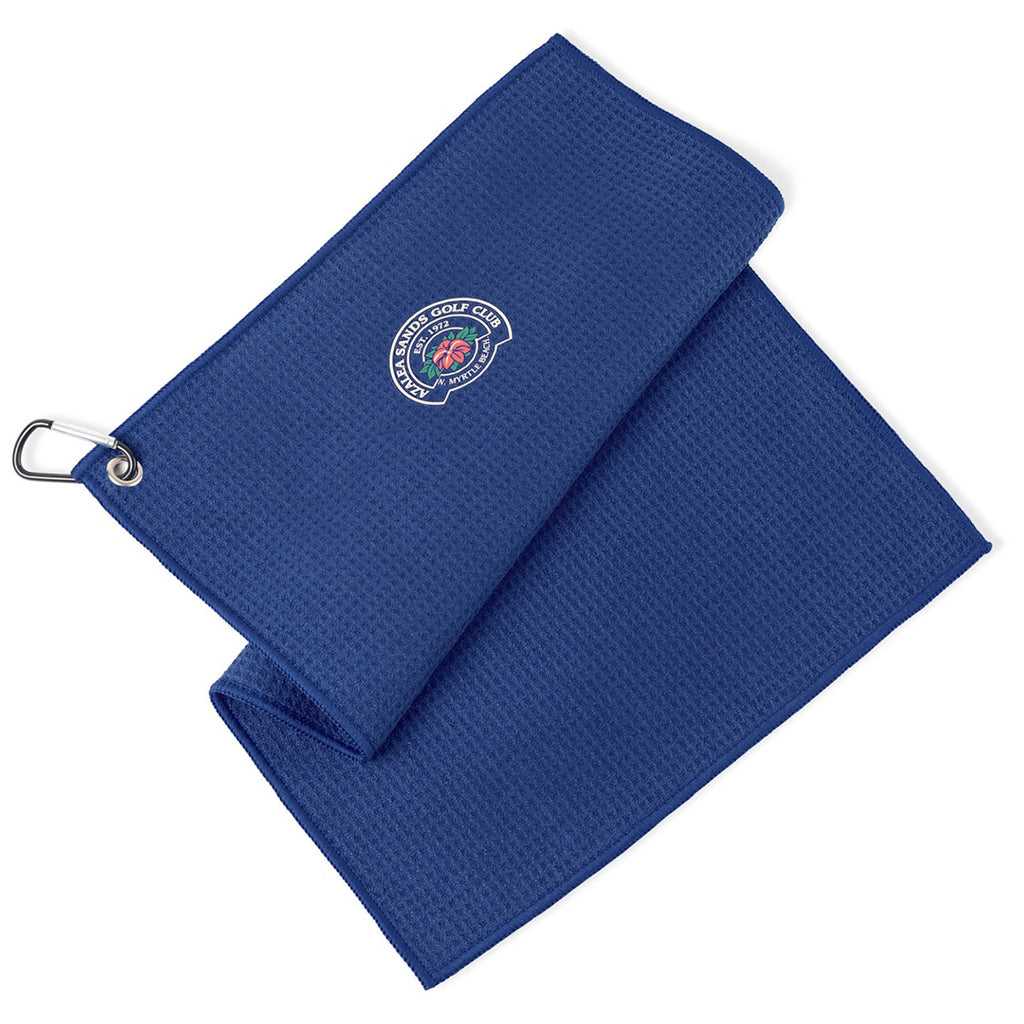 Gemline Royal Blue Golf Links Waffle Weave Towel