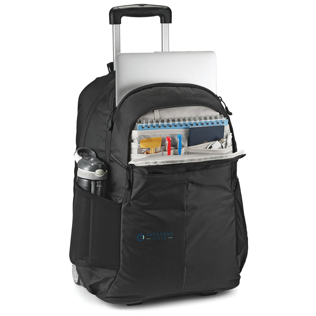 High Sierra Black Powerglide Pro Wheeled Backpack