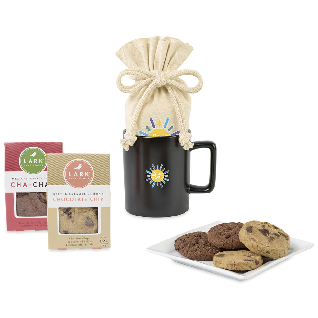 Gourmet Expressions Matte Black Lark Welcoming Cookie Treat Mug Stuffer