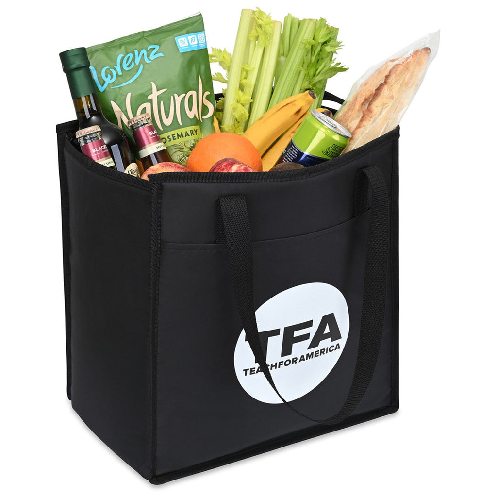 Gemline Black Arlo rPET Insulated Grocery Shopper