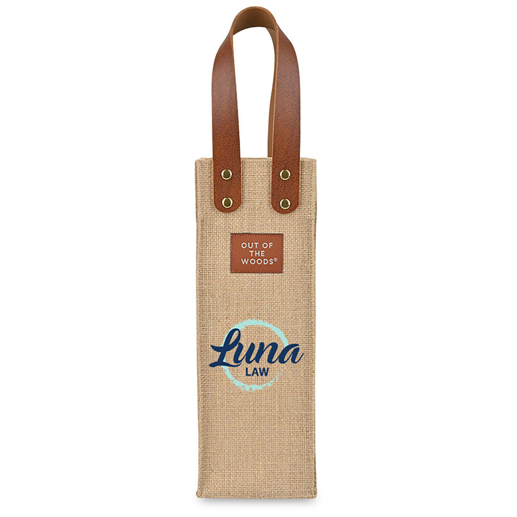 Out of The Woods Natural Jute Wine Tote