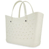 Crocs White-Black Classic Large Tote
