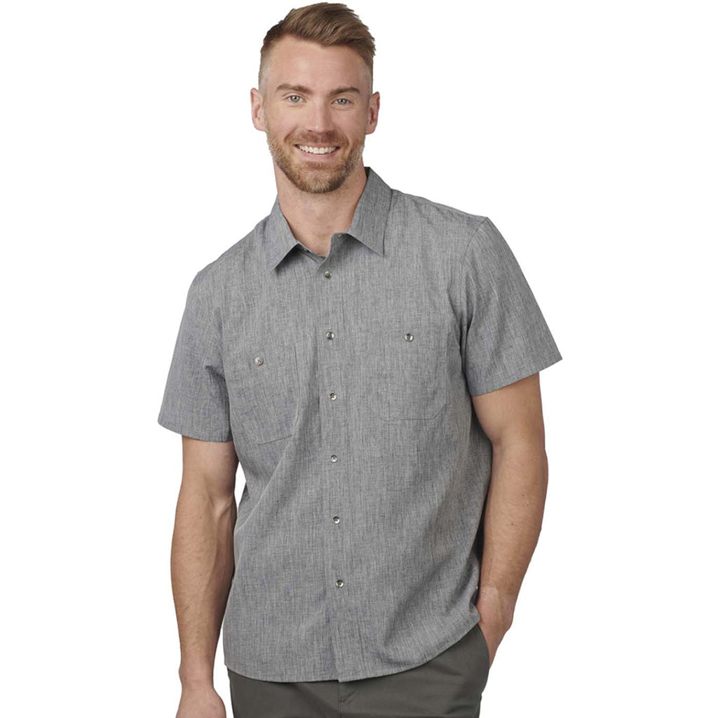 Edwards Men's Black Heather Melange Ultra-Light Chambray Shirt