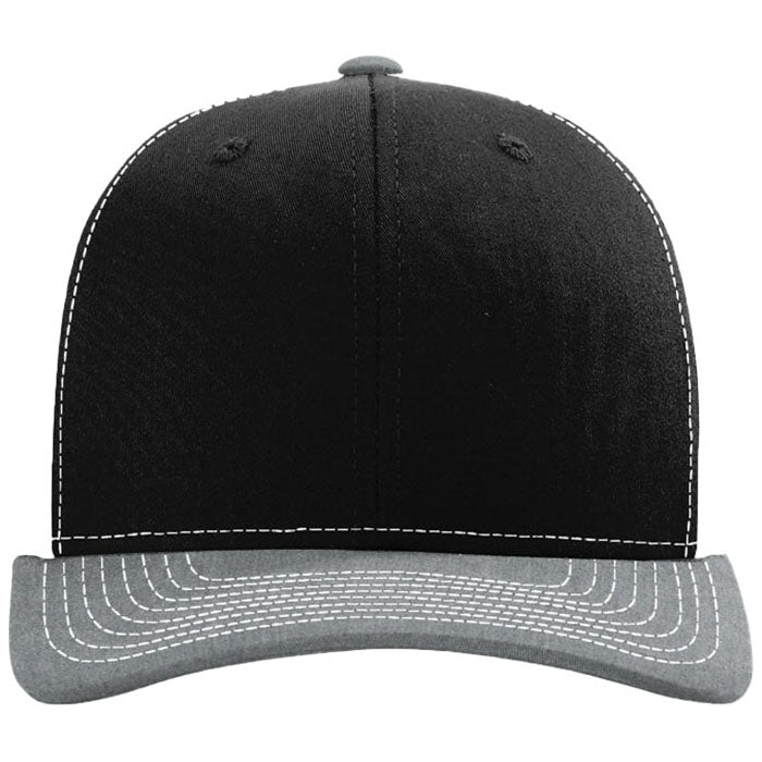 Richardson Black/White/Heather Grey Trucker Cap