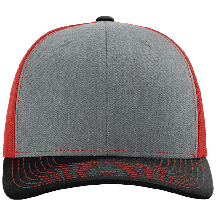 Richardson Heather Grey/Red/Black Trucker Cap