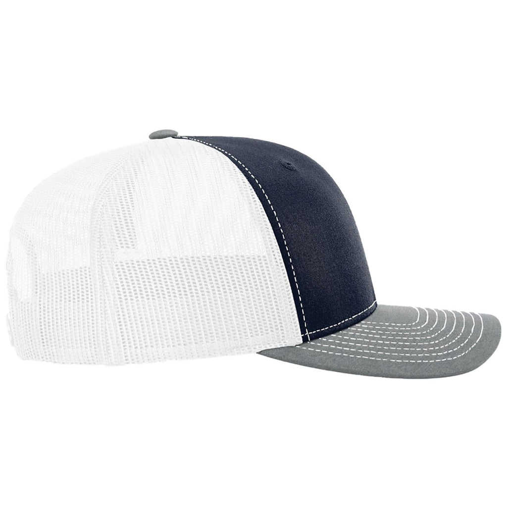 Richardson Navy/White/Heather Grey Trucker Cap