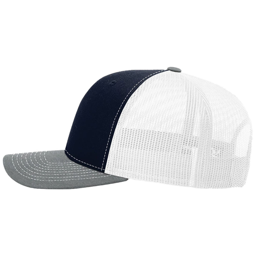 Richardson Navy/White/Heather Grey Trucker Cap
