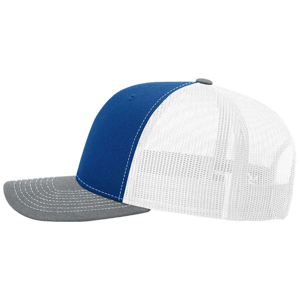 Richardson Royal/White/Heather Grey Trucker Cap