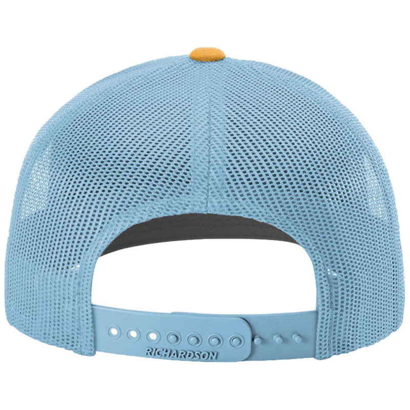 Richardson White/Columbia Blue/Yellow Trucker Cap