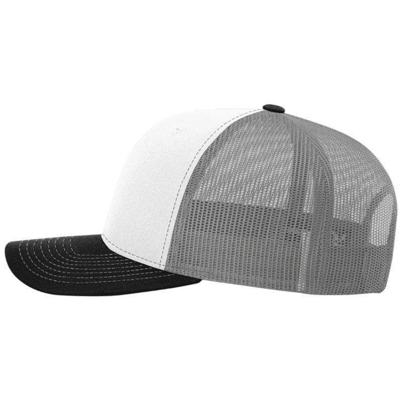 Richardson White/Aluminum/Black Trucker Cap
