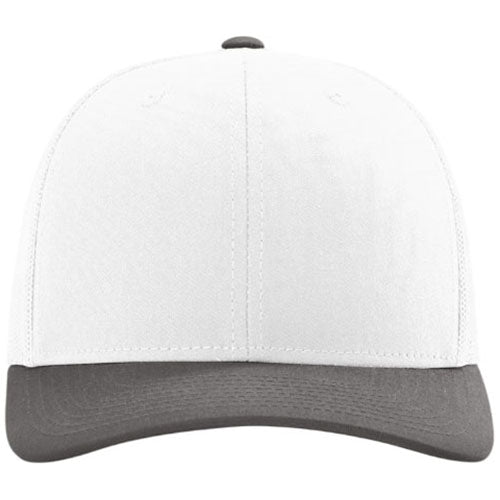 Richardson White/White/Charcoal Trucker Cap
