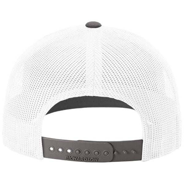 Richardson White/White/Charcoal Trucker Cap