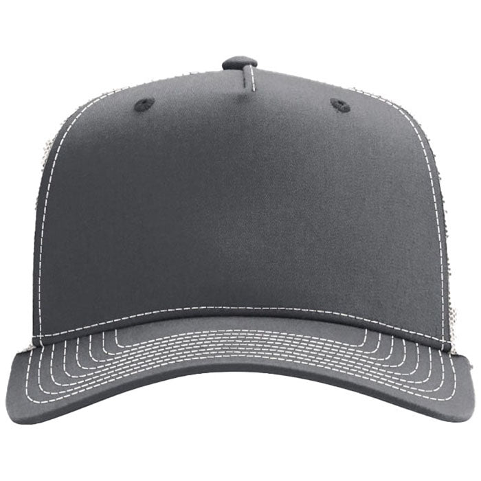 Richardson Charcoal/Ice Grey Five-Panel Champ Trucker