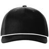 Richardson Black/White Five-Panel with Rope