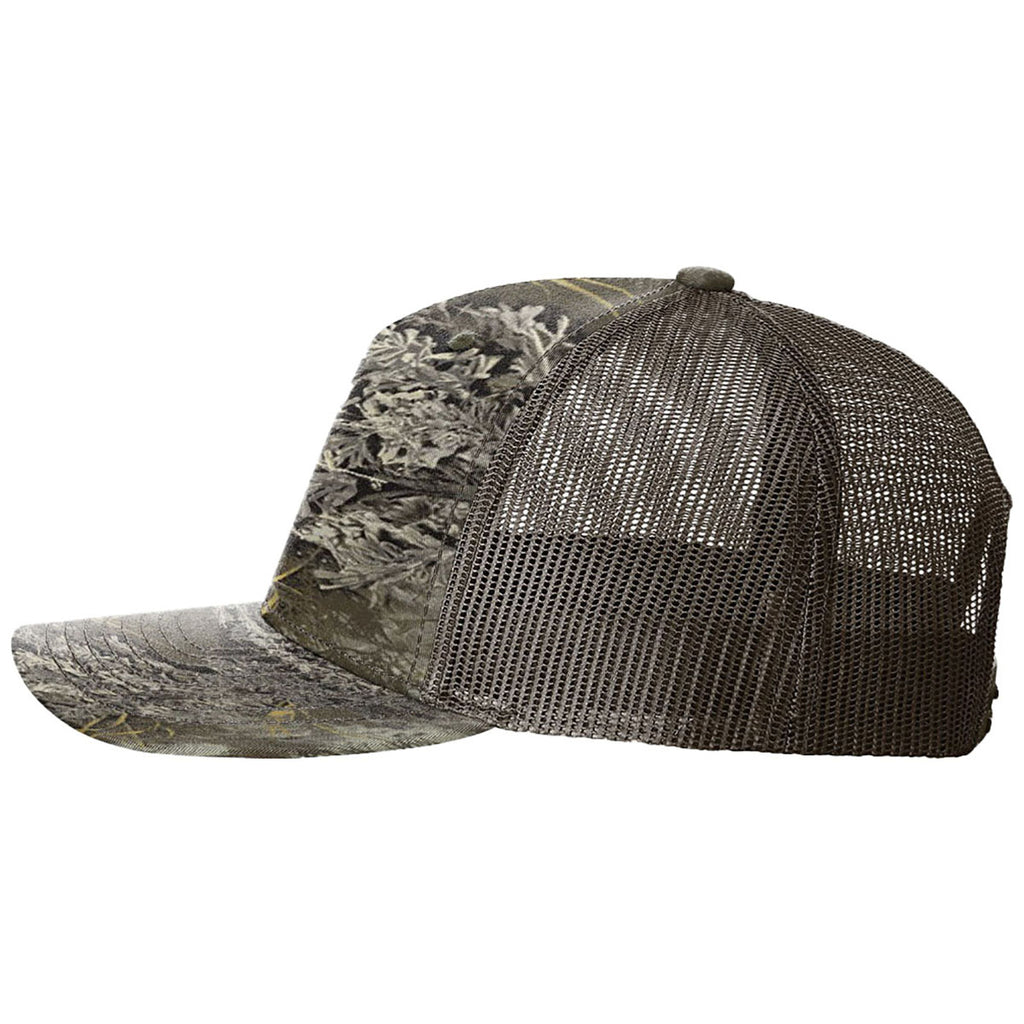 Richardson Realtree Max-1 Xt/Brown Printed Five-Panel Trucker