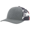 Richardson Heather Grey/Stars Stripes Printed Mesh Trucker