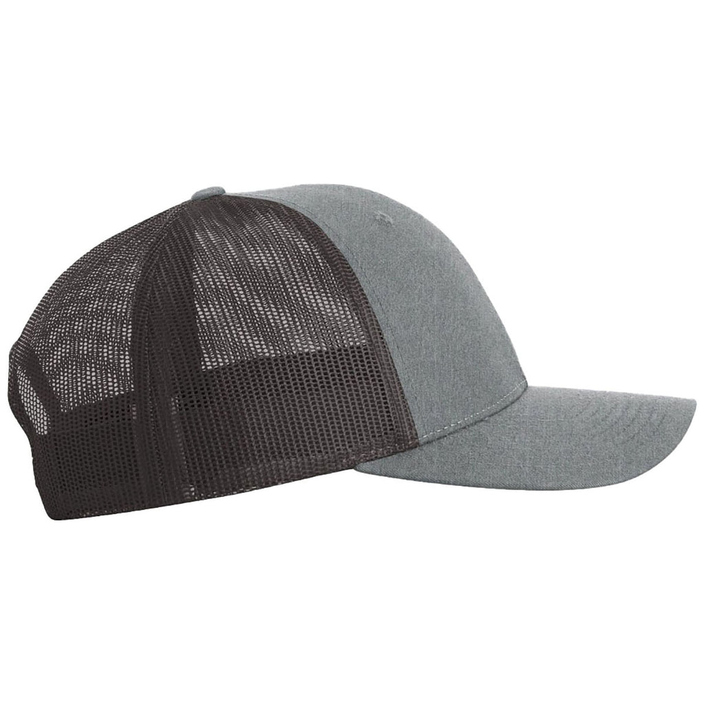 Richardson Heather Grey/Dark Charcoal Low Pro Trucker