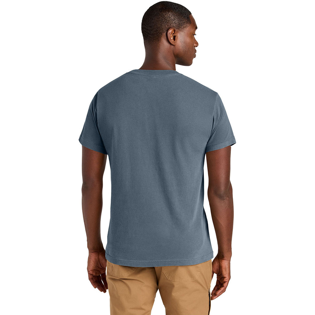 American Apparel Unisex Faded Navy Heavyweight Cotton Garment-Dyed Tee