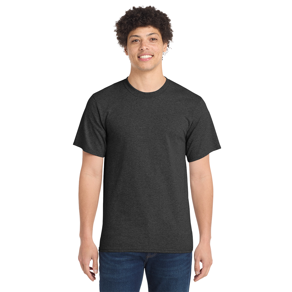 Port & Co Jet Dark Heather Grey Tall Essential Tee