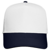 Valucap White/Navy Five-Panel Twill Cap