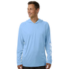 Columbia Men's White Cap/ White PFG Terminal Tackle Hooded Long Sleeve T-Shirt