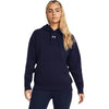 Under Armour Women's Midnight Navy/White Rival Fleece Hoodie