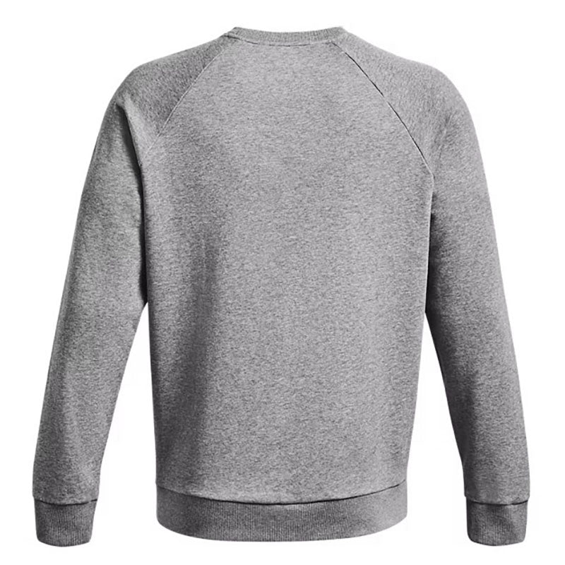 Under Armour Men's Castlerock Light Heather/White Rival Fleece Crew
