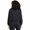 Under Armour Women's Black/White Icon Fleece Oversized 1/2 Zip