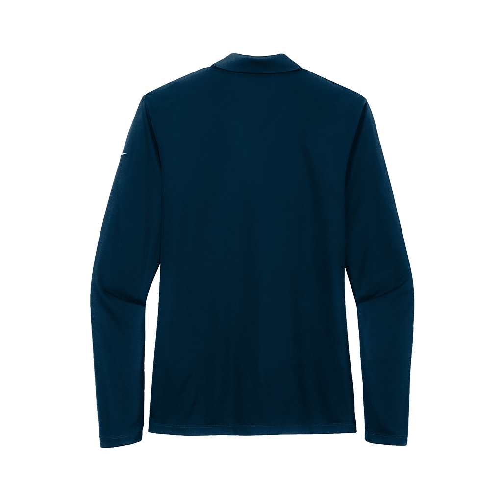 Nike Women's Navy Dri-FIT Micro Pique 2.0 Long Sleeve Polo