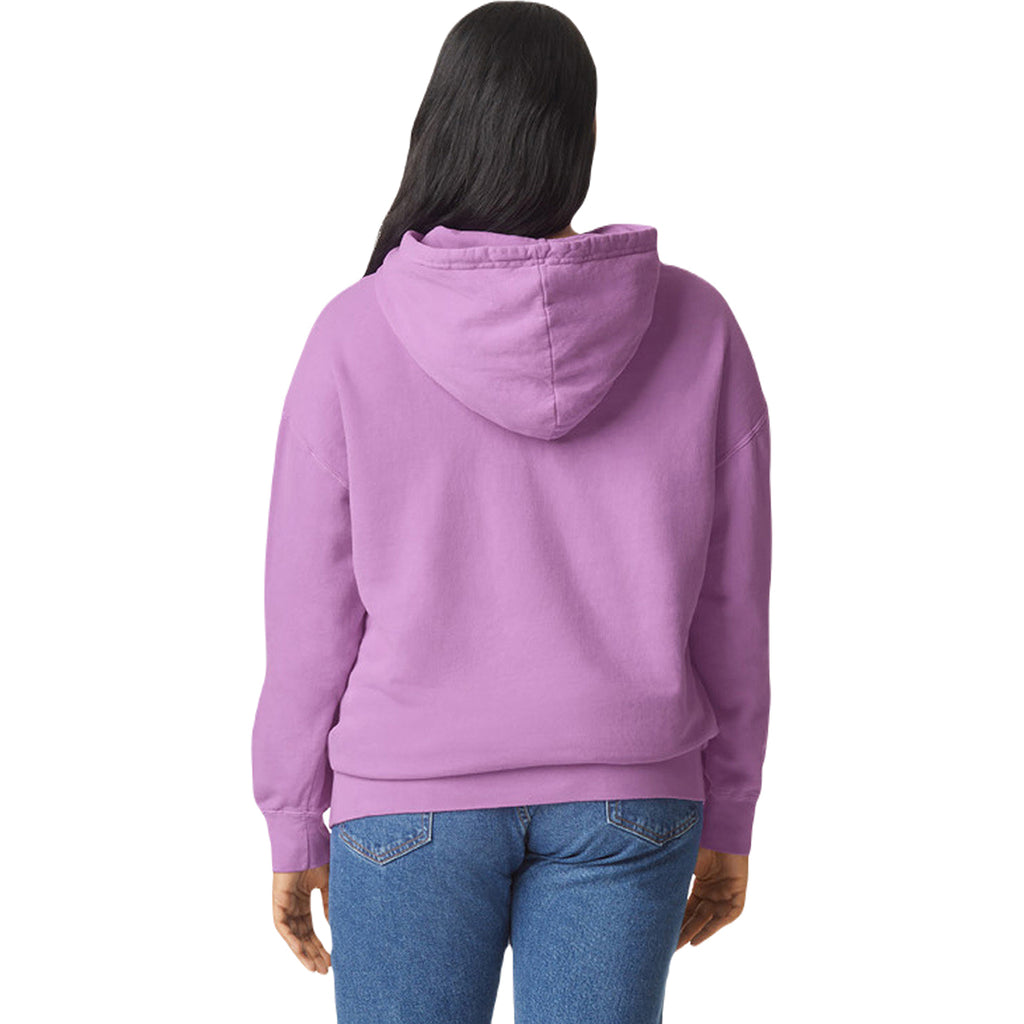 Comfort Colors Unisex Neon Violet Lightweight Cotton Hooded Sweatshirt