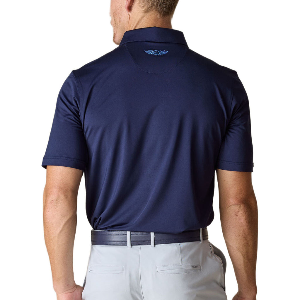 Straight Down Men's Indigo Olympic Polo