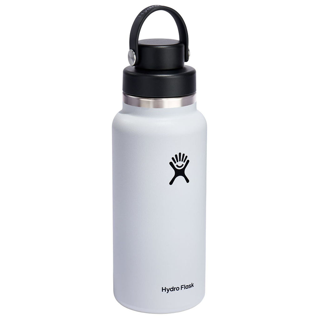 Hydro Flask White Wide Mouth 32oz Bottle with Flex Chug Cap