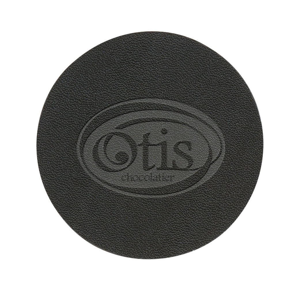 Hit Black Bonded Leather Coaster