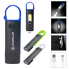 HIT White Rechargeable Carabiner COB Flashlight