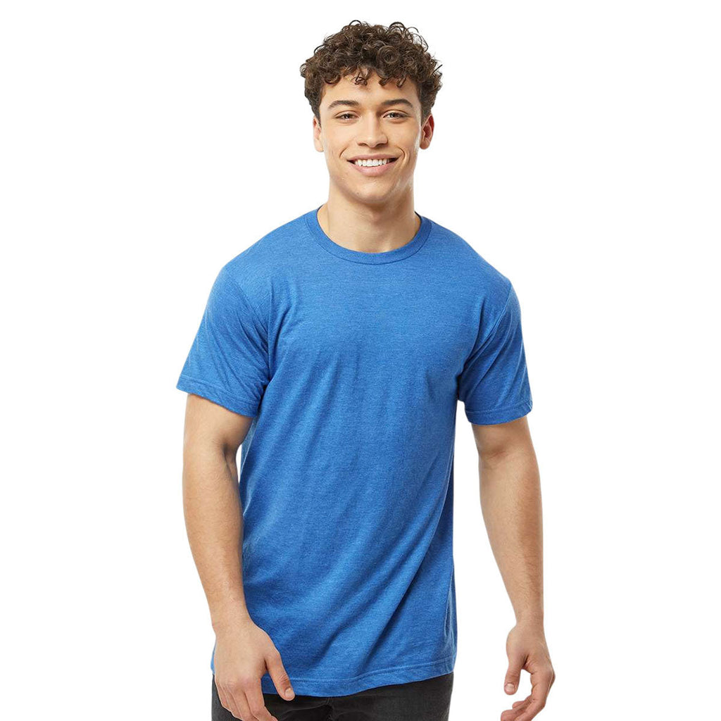 Tultex Unisex Heather Turquoise Fine Jersey T-Shirt