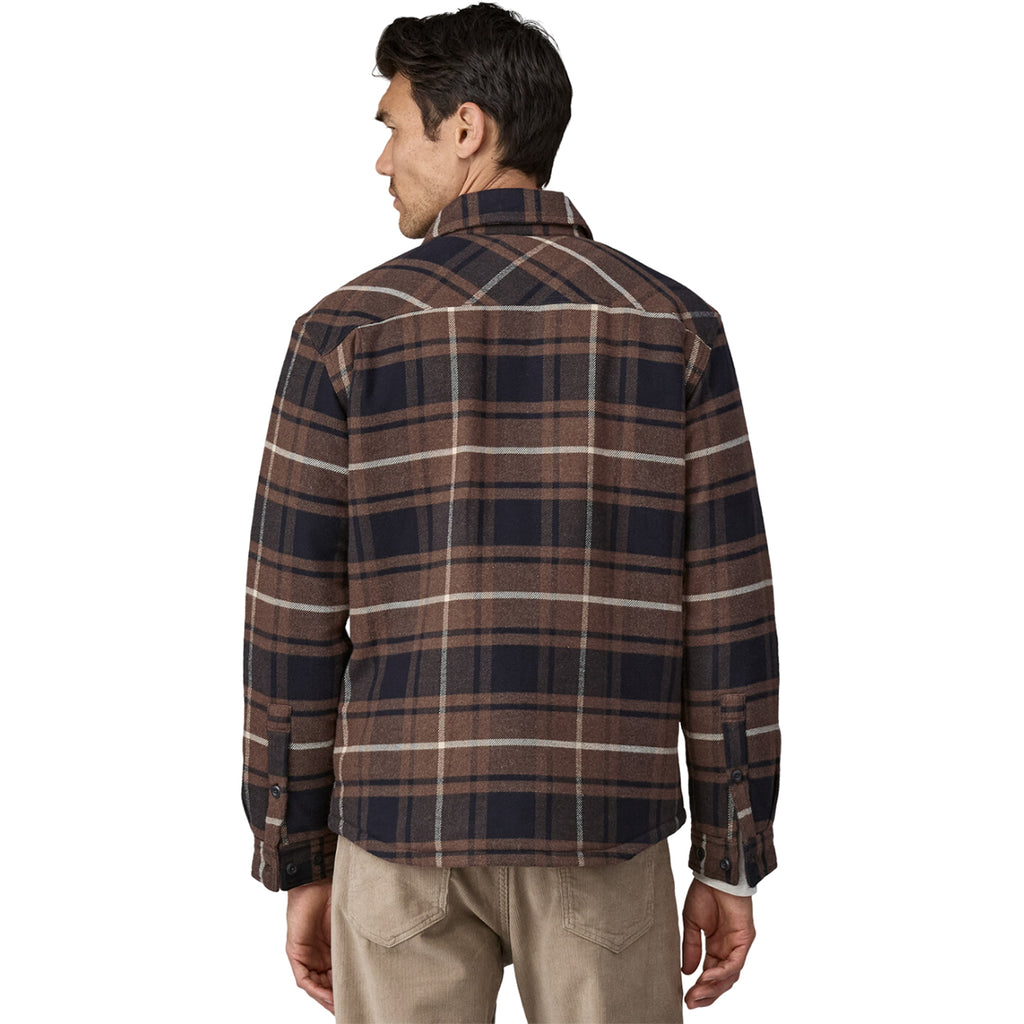 Patagonia Men's Outdoor: Molasses Brown Lightweight Insulated Fjord Flannel Shirt