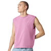 American Apparel Unisex Faded Powder Pink Heavyweight Cotton Garment-Dyed Mid-Length Muscle Tee