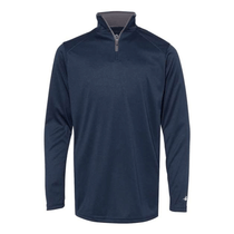 Badger Youth Navy/Graphite B-Core Quarter Zip Pullover