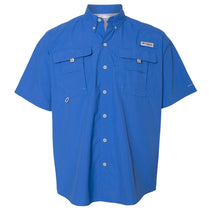 Columbia Men's Vivid Blue PFG Bahama Short Sleeve Shirt